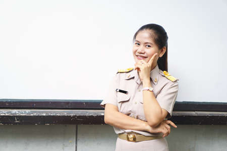 Thai teachers in official uniformの写真素材
