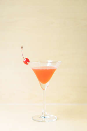 Classic rose tequila cocktail  on wooden backgroundの写真素材