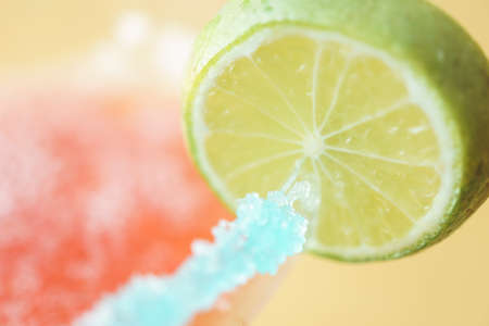 Strawberry margarita tequila cocktail with triple secの写真素材