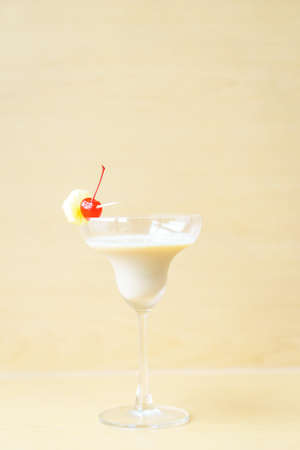 Home made cocktail on wooden backgroundの写真素材