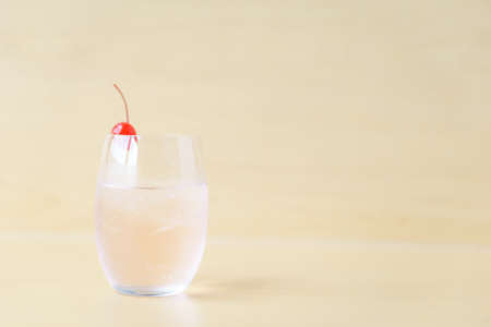 Home made cocktail on wooden backgroundの写真素材