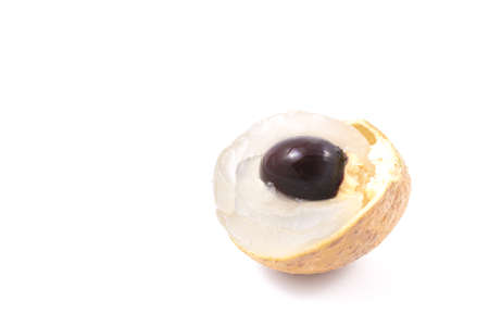 Longan Asian fruit on white backgroundの写真素材