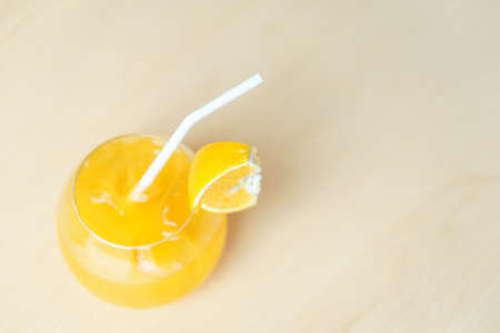 Home made cocktail on wooden backgroundの写真素材