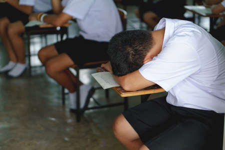 Group of Asian students in classroomのeditorial素材