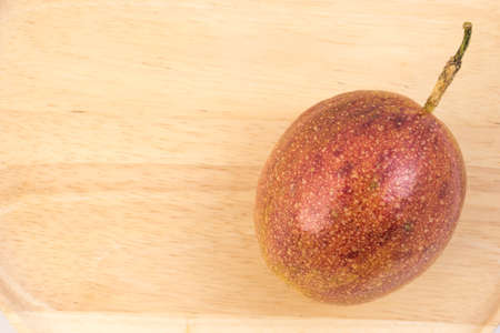 Passion fruit isolated on white backgroundの写真素材