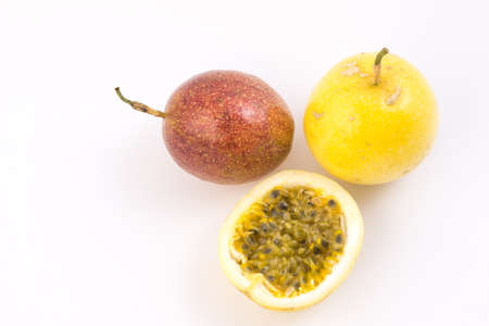 Passion fruit isolated on white background