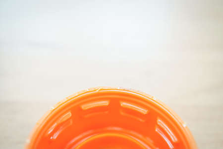 Macro picture of orange bottle capの写真素材