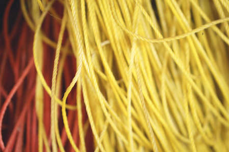 Close up picture of Polypropylene string ropeの写真素材