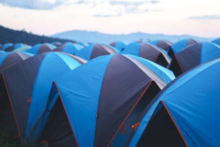 Camping Tent on Mountain in the northern part of Thailandの写真素材