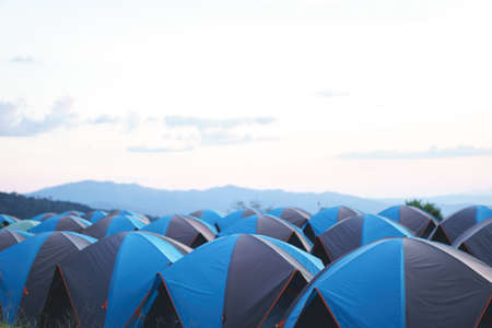 Camping Tent on Mountain in the northern part of Thailandの写真素材