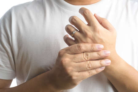 wedding ring on a man's hand