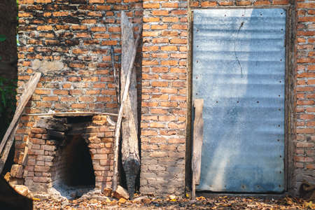 Thai tobacco tradition oven made of red brickの写真素材