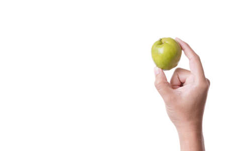 Hand holding monkey apple or milk jujube, exortic and unique fruit of thailand