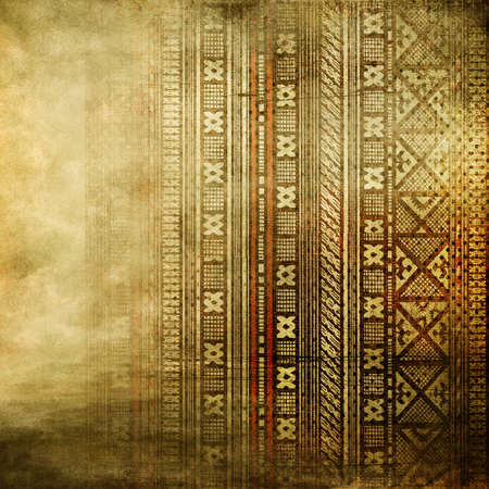 old background with african ornamentの写真素材