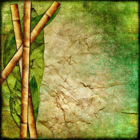 old bamboo paperの写真素材