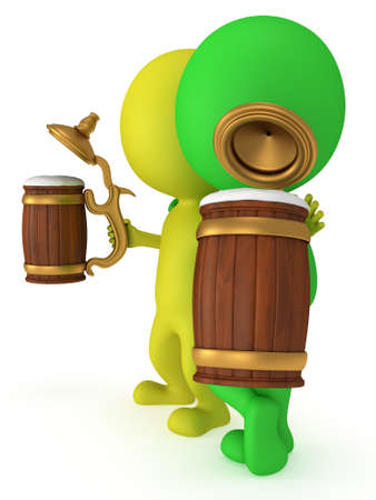 Friends and beer party. Friendly relationship social team. Beer, pub, octoberfest conceptの写真素材