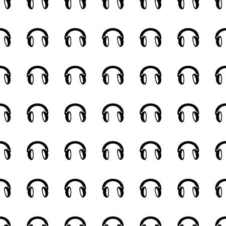 Vector seamless pattern. Tiling ornament. Endless texture.  Seamless monochrome background on white.のイラスト素材