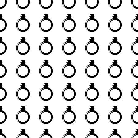 Vector seamless pattern. Tiling ornament. Endless texture.  Seamless monochrome background on white.のイラスト素材