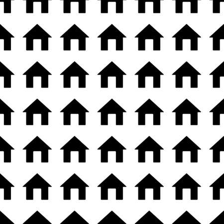 Vector seamless pattern. Tiling ornament. Endless texture.  Seamless monochrome background on white.のイラスト素材