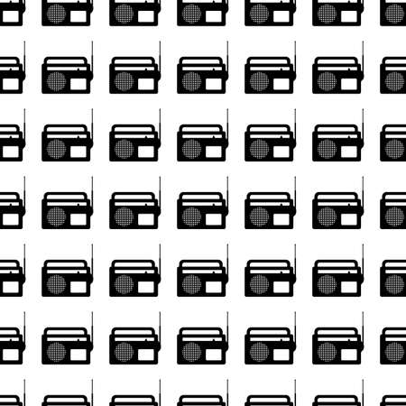 Vector seamless pattern. Tiling ornament. Endless texture.  Seamless monochrome background on white.のイラスト素材