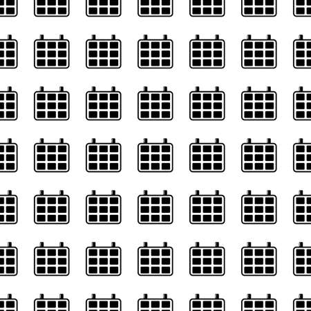Vector seamless pattern. Tiling ornament. Endless texture.  Seamless monochrome background on white.のイラスト素材