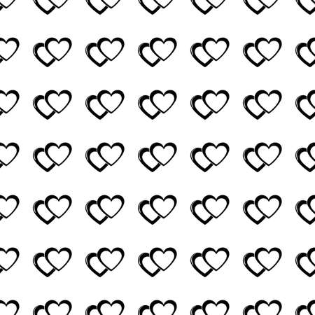 Vector seamless pattern. Tiling ornament. Endless texture.  Seamless monochrome background on white.のイラスト素材