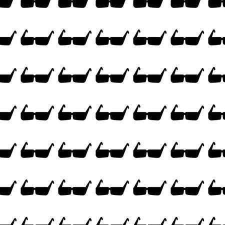 Vector seamless pattern. Tiling ornament. Endless texture.  Seamless monochrome background on white.のイラスト素材