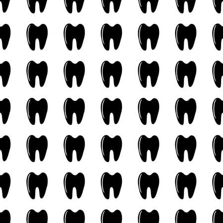 Vector seamless pattern. Tiling ornament. Endless texture.  Seamless monochrome background on white.のイラスト素材