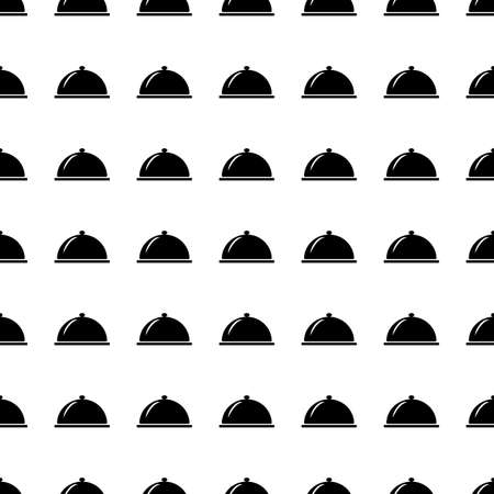 Vector seamless pattern. Tiling ornament. Endless texture.  Seamless monochrome background on white.のイラスト素材