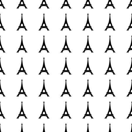 Vector seamless pattern. Tiling ornament. Endless texture.  Seamless monochrome background on white.のイラスト素材