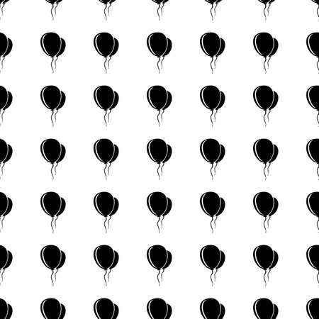 Ballons vector icon seamless pattern, tiling ornament on white.のイラスト素材