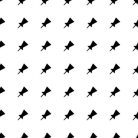 Pin vector icon seamless pattern, tiling ornament on white.のイラスト素材