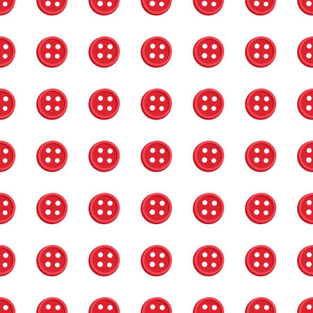 red button icon seamless pattern, tiling ornament on white.のイラスト素材