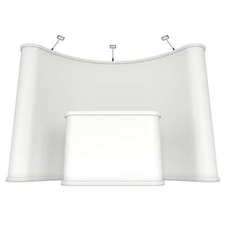 Trade show booth white and blank