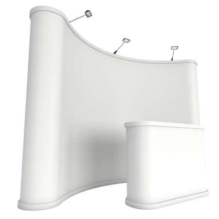 Trade show booth white and blank