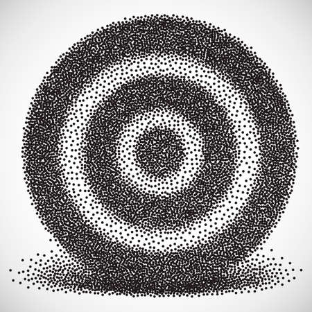 Dotwork Halftone Aim Target Iconのイラスト素材