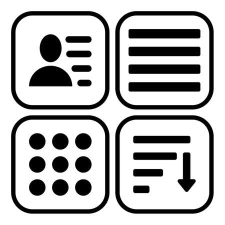 Hamburger menu icons set. Vector symbols collection isolated on white background.のイラスト素材