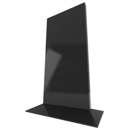 LCD TV Stand. Blank Trade Show Booth. 3d render of lcd tv isolated on white background. High...