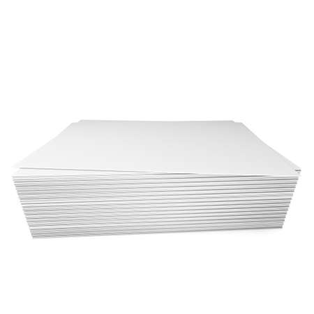 Stack of blank business cards. 3d render isolated on white background. Name cards as a presentation...