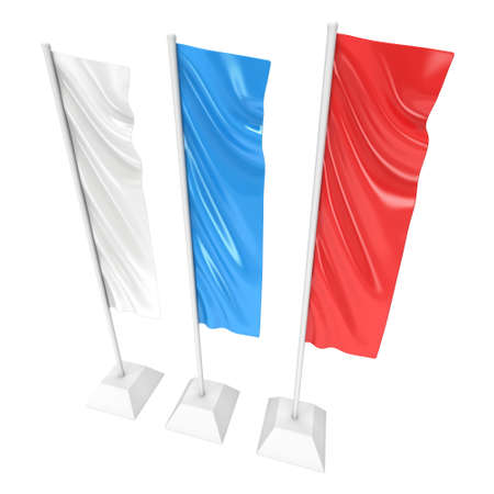 Flag Blank Expo Banner Stand. 3D