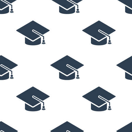 Graduation cap icon pattern.のイラスト素材