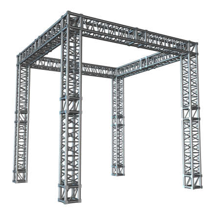 Steel truss girder rooftop construction