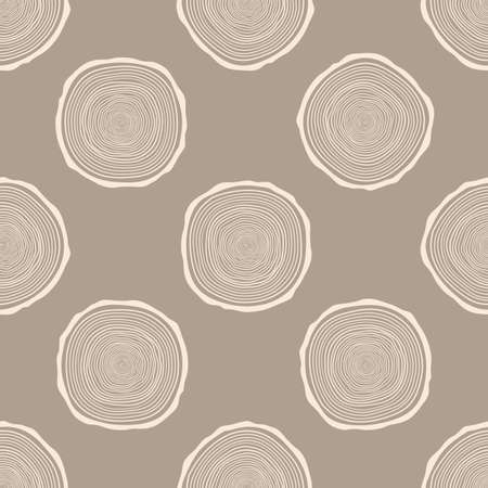 Tree Rings Seamless Vector Pattern.のイラスト素材