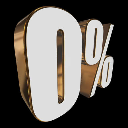 0 percent on black background