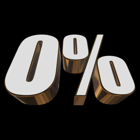 0 percent on black background