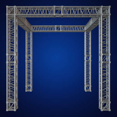 Steel truss girder rooftop construction