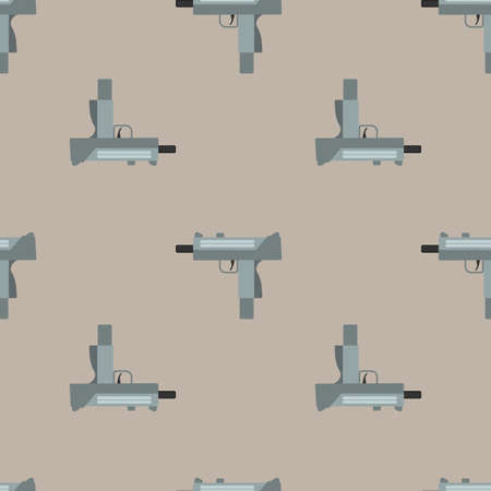 Submachine gun security and military weaponのイラスト素材