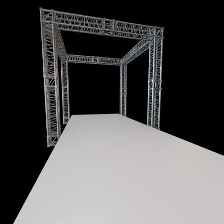 Steel truss girder rooftop construction