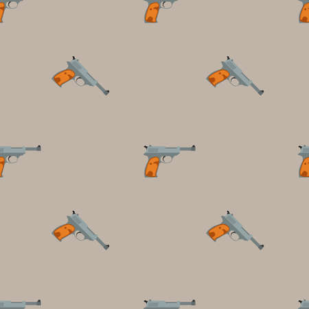 Pistol handgun security and military weaponのイラスト素材