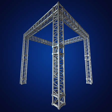 Steel truss girder rooftop construction